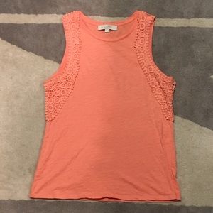 💜 4/$20 TOPS - LOFT Lace Shoulder Tank